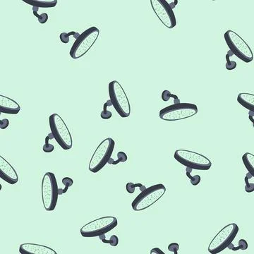 Seamless pattern conservation low flow showerhead cartoon vector Stock Illustration