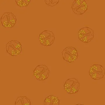 Seamless pattern conservation tree of life cartoon vector Illustrazione stock