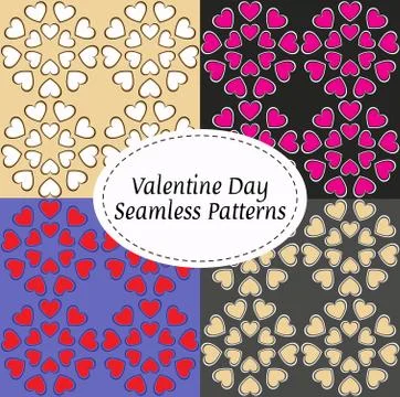 The seamless pattern consisting of hearts for decoration of packings and book Stock Illustration