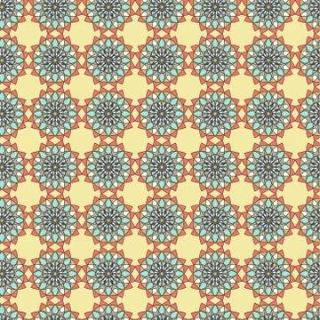 Seamless pattern consists of mandala Stock Illustration