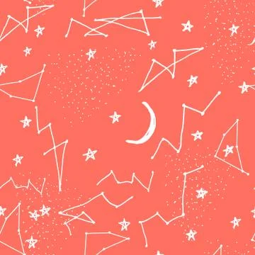 Seamless pattern with constellations. Seamless pattern for decoration, design Stock Illustration