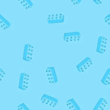 Seamless pattern construction building blocks cartoon vector イラスト素材