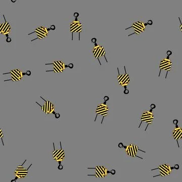 Seamless pattern construction crane hook cartoon vector Stock Illustration