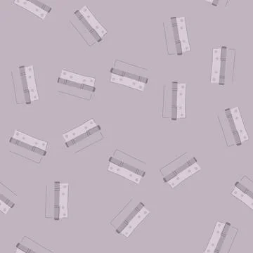 Seamless pattern construction door hinge cartoon vector Stock Illustration