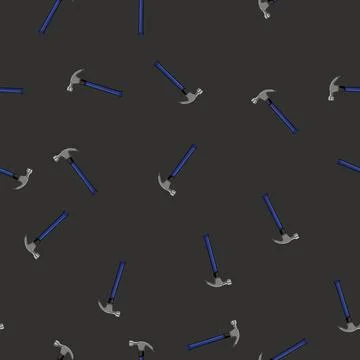 Seamless pattern construction hammer tool cartoon vector イラスト素材