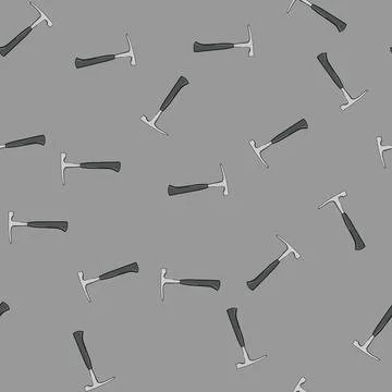 Seamless pattern construction masons hammer cartoon vector イラスト素材
