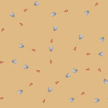 Seamless pattern construction shovel cartoon vector Stock Illustration
