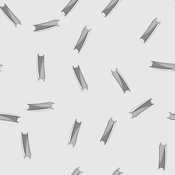 Seamless pattern construction steel beam cartoon vector Stock Illustration