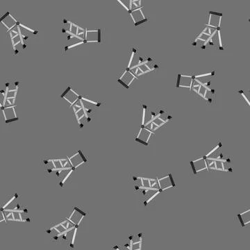 Seamless pattern construction step ladder safety cartoon vector 스톡 일러스트