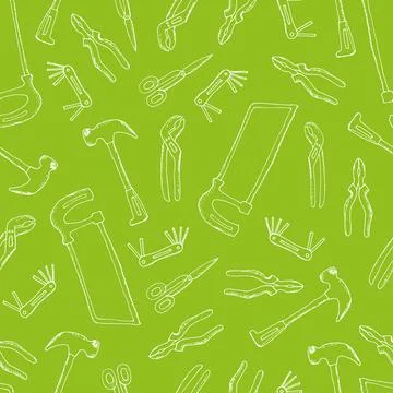 Seamless pattern with construction tools. Vector illustration 스톡 일러스트