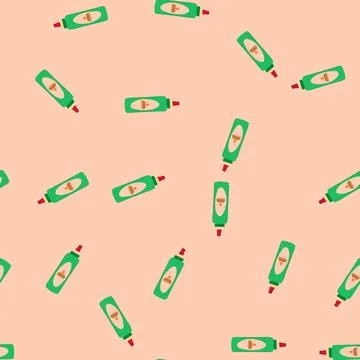 Seamless pattern construction wood glue cartoon vector Stock Illustration