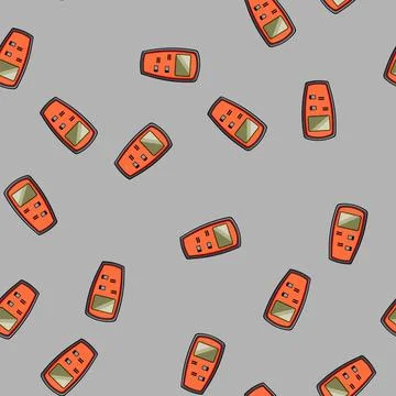 Seamless pattern consumption watt meter cartoon vector Stock Illustration