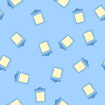 Seamless pattern contact id card cartoon vector Stock Illustration