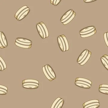 Seamless pattern container bamboo steamer cartoon vector Stock Illustration