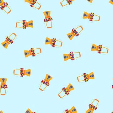 Seamless pattern container bubblegum machine cartoon vector Stock Illustration