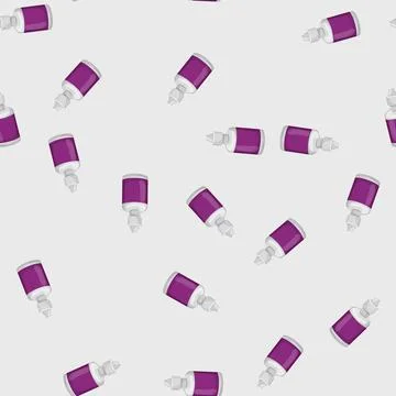 Seamless pattern container eye drop cartoon vector Illustrazione stock