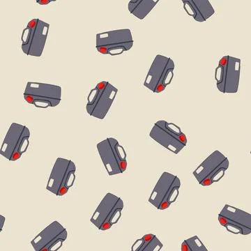 Seamless pattern container fuel can metal cartoon vector Stock Illustration