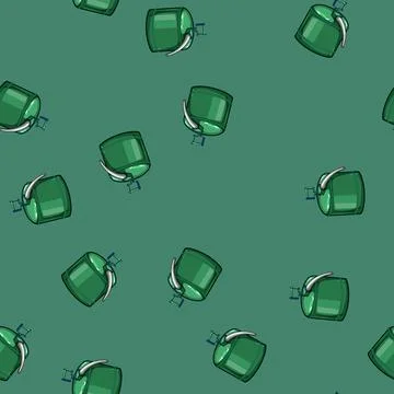 Seamless pattern container fuel can metal cartoon vector Ilustración de archivo