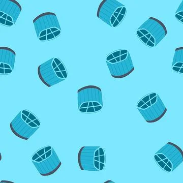 Seamless pattern container pencil holder cartoon vector 스톡 일러스트