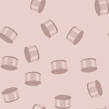 Seamless pattern container tin can cartoon vector 스톡 일러스트