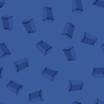 Seamless pattern container trash bin garbage cartoon vector Stock Illustration