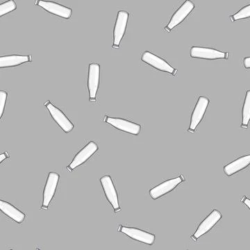 Seamless pattern container vintage milk bottle cartoon vector 스톡 일러스트