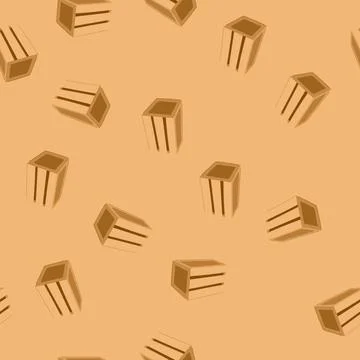 Seamless pattern container wooden crate cartoon vector 스톡 일러스트