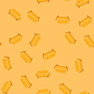 Seamless pattern contemporary couch leather cartoon vector Stock Illustration