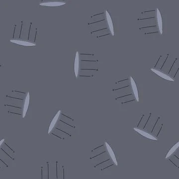 Seamless pattern contemporary metal table cartoon vector Illustrazione stock