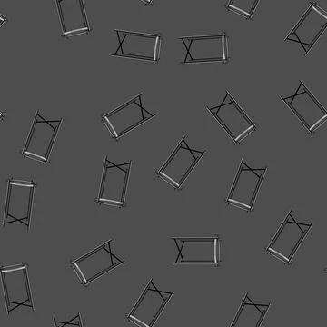 Seamless pattern contemporary metal table cartoon vector Illustrazione stock