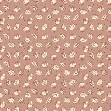 Seamless pattern with continuous line drinks. Stock Illustration