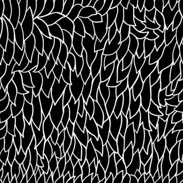 Seamless pattern of continuous ornamentation in the form of leaf Stock Illustration