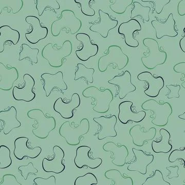 Seamless pattern of contour splashes in deep and mysterious marine blues an.. イラスト素材