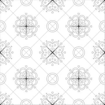 Seamless pattern, contours Stock Illustration