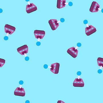 Seamless pattern control arcade joystick cartoon vector Stock Illustration