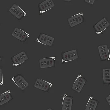 Seamless pattern control car key cartoon vector Stock Illustration