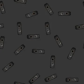 Seamless pattern control security camera cctv cartoon vector Stock Illustration