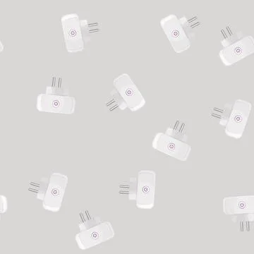 Seamless pattern control smar plug cartoon vector Stock Illustration