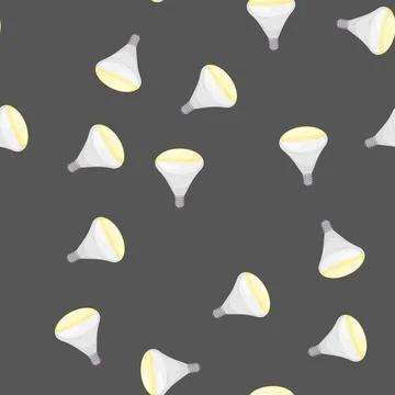 Seamless pattern control smart light bulb cartoon vector Stockillustratie