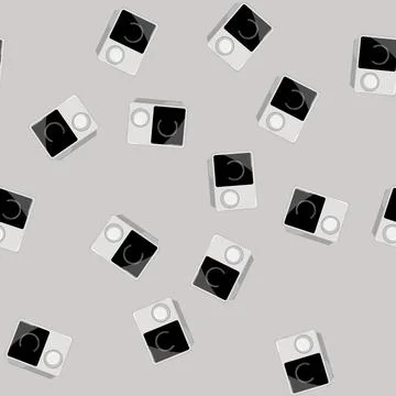 Seamless pattern control smart thermostat cartoon vector Stock Illustration