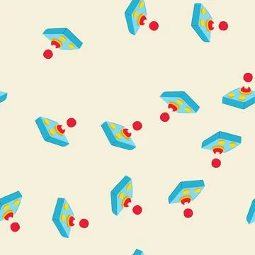 Seamless pattern controller arcade joystick cartoon vector イラスト素材