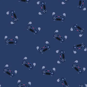 Seamless pattern controller gamepad cartoon vector Stock Illustration