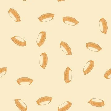 Seamless pattern convenience cereal bag cartoon vector Stock Illustration