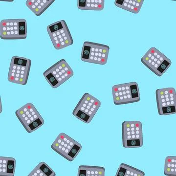 Seamless pattern convenience fingerprint door lock cartoon vector Illustrazione stock