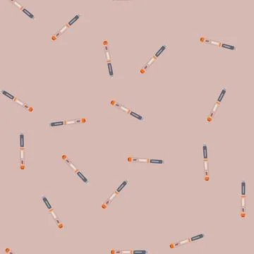 Seamless pattern convenient insulin pen cartoon vector Stock Illustration
