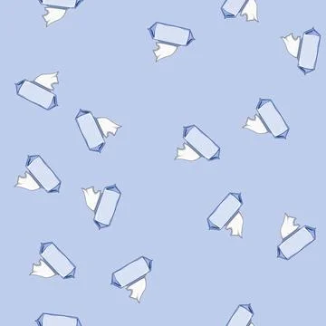 Seamless pattern convenient makeup remover wipes cartoon vector 库存插图
