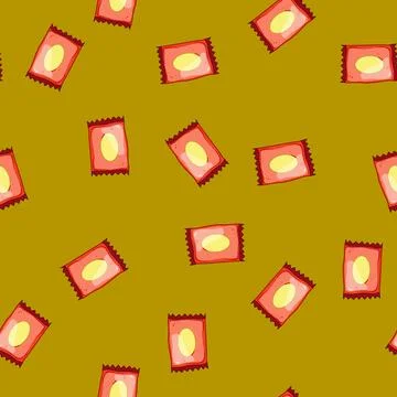 Seamless pattern convenient snack pack cartoon vector 스톡 일러스트