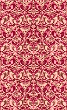 Seamless pattern with convex and concave elements in light red color Stock Illustration