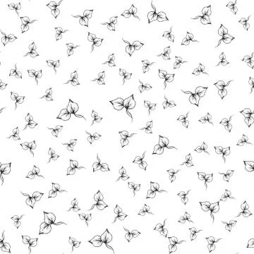 Seamless pattern of convolvulus retro vintage. Stock Illustration