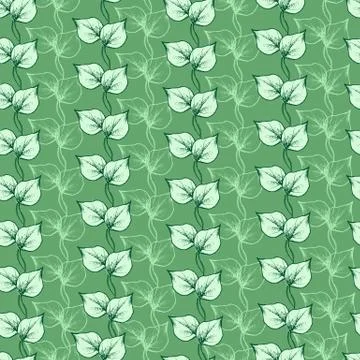 Seamless pattern of convolvulus retro vintage. Stock Illustration